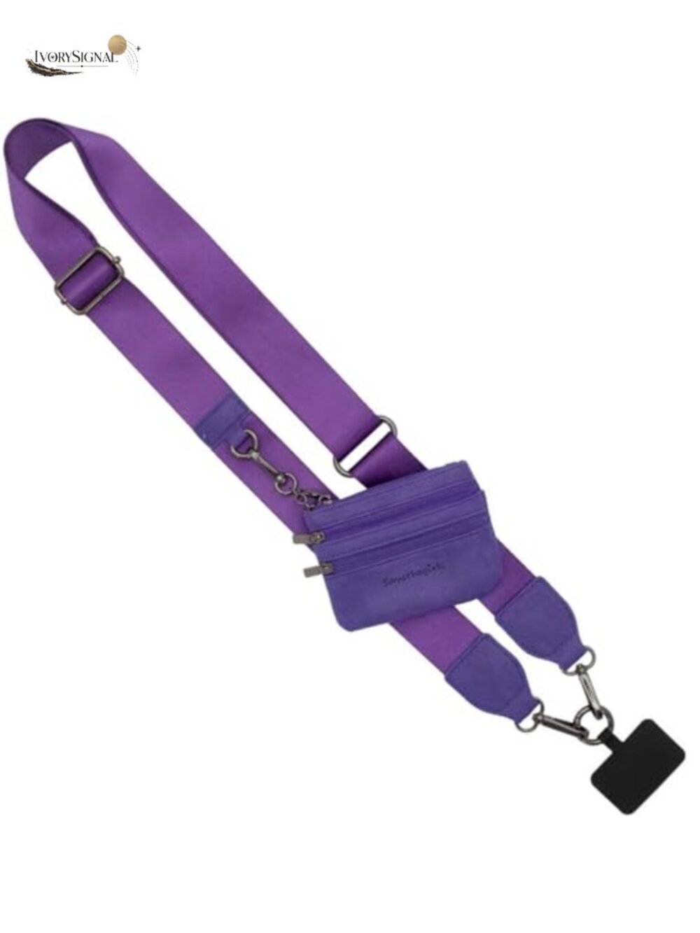 Phone Lanyard Crossbody Strap with Wallet Pouch, Adjustable Hands-Free Cell